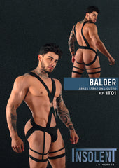 Suspensorio con Pechera Masculino Insolent Negro