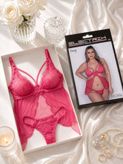 BABYDOLL ROSA CON ENCAJE