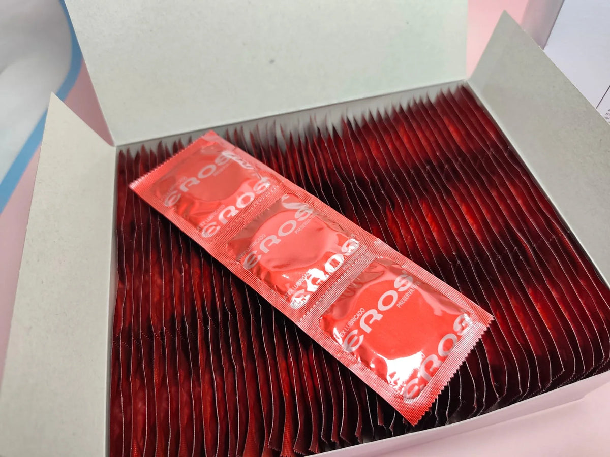 CAJA PRESERVATIVOS EROS X 144 UNID.